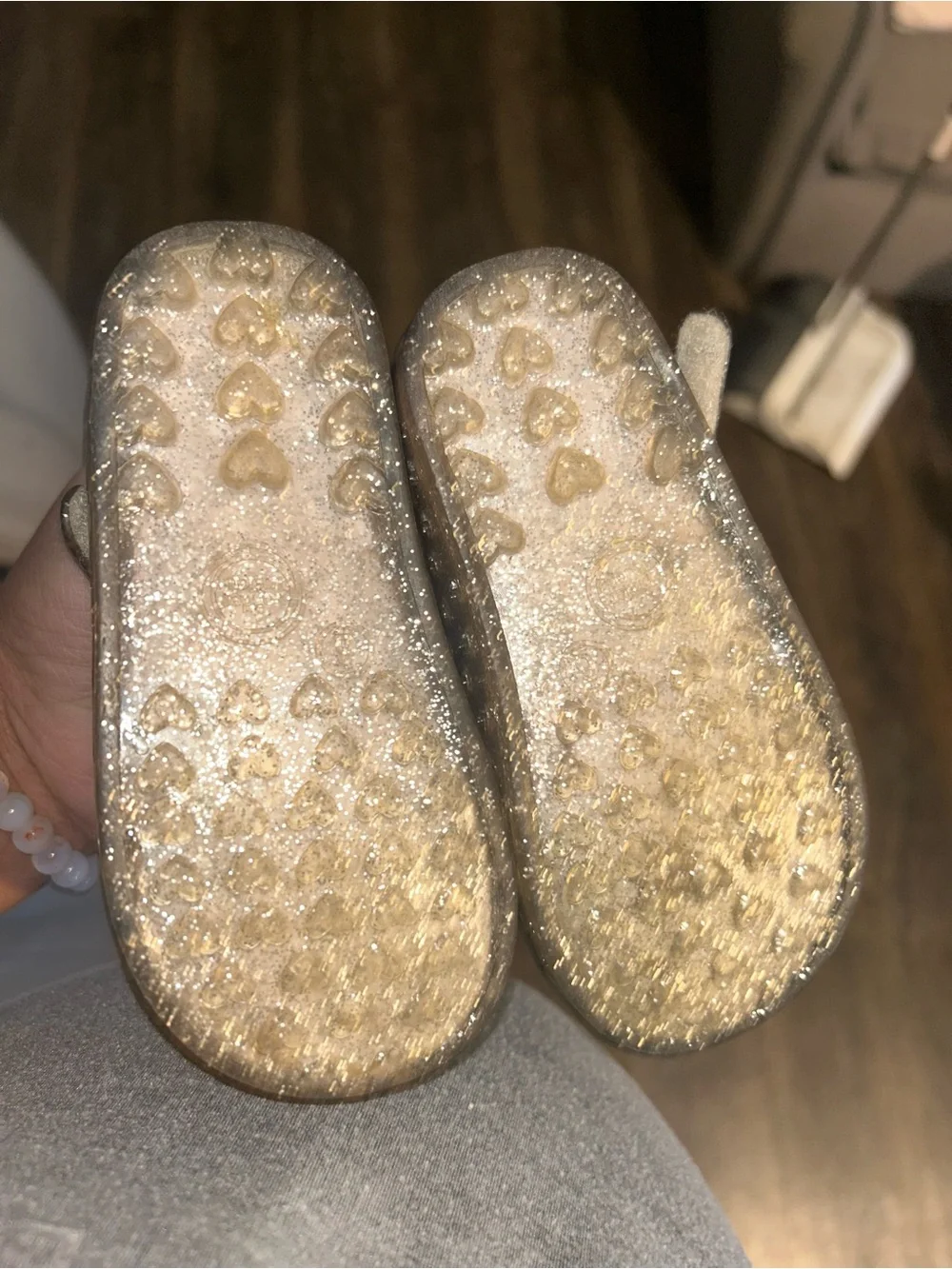 🌼2 for $5🌼 wonder nation Glitter Jelly Mary Jane Shoes - Silver Glitter